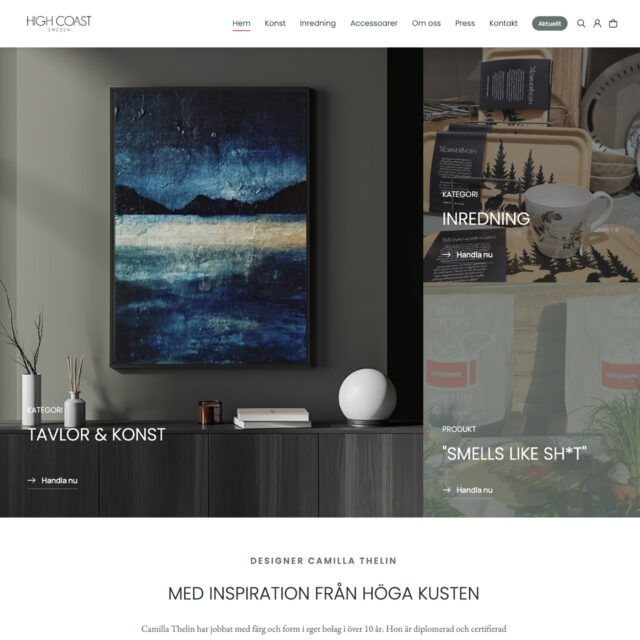 Ny e-handel för @highcoast.sweden med instagram butik för att lättare kunna locka kunder direkt från Instagram till butiken. 🔥